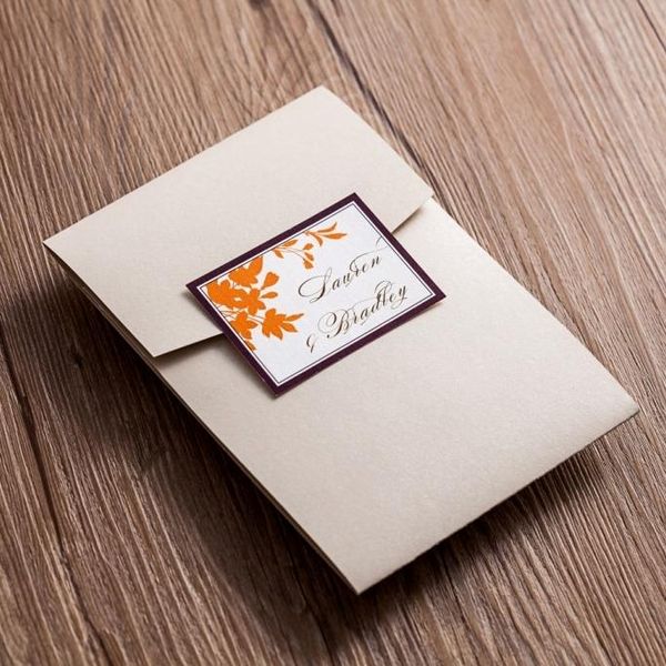 

greeting cards aw5503 pocket design cream white wedding invitation cards/