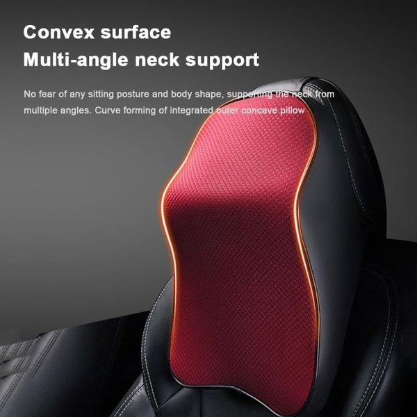 

seat cushions 2pcs memory foam neck lumbar support waist soft cushion car headrest pillow partitioned slow rebound