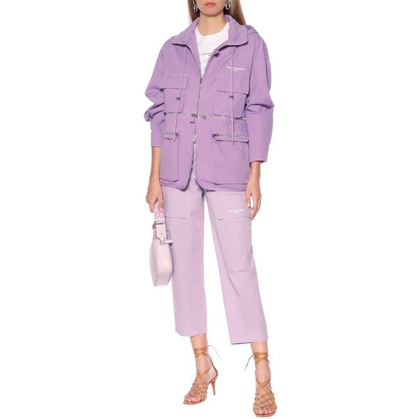 

jacket 2021 autumn and winter taro purple hooded tooling pocket zvhb, Black;brown