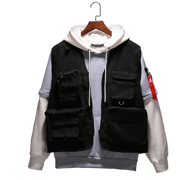 Colete casual colete tático homens caça militar pogal pesca coletes com muitos bolsos chaleco tactico hombre gilet tactique 220114