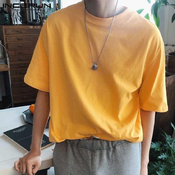 

men t shirt streetwear solid color round neck short sleeve summer casual tee leisure camiseta masculina s-3xl men's t-shirts, White;black