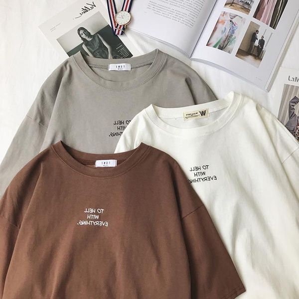 

women's jackets t-shirt, short sleeve, women's harajuku card. 9ge1, Black;brown