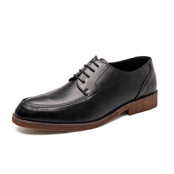 

dress shoes 2021 men leather formal big size 38-48 oxford for fashion office, Black