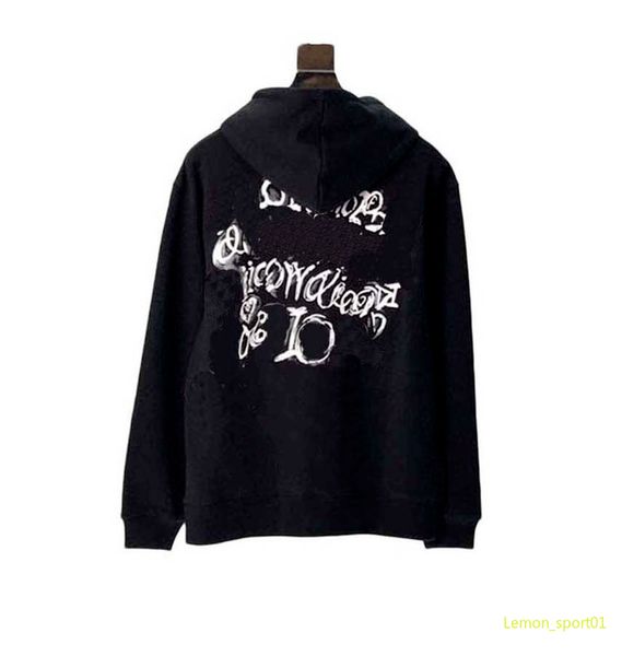 

lemon mens hoodie women designers hoodies long sleeve fashin slim sport essentials xs-xxxxxl-026, Black