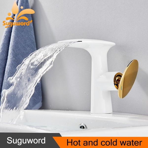 

bathroom sink faucets suguword basin faucet deck mounted mixer tap and cold water single handle one hole torneira