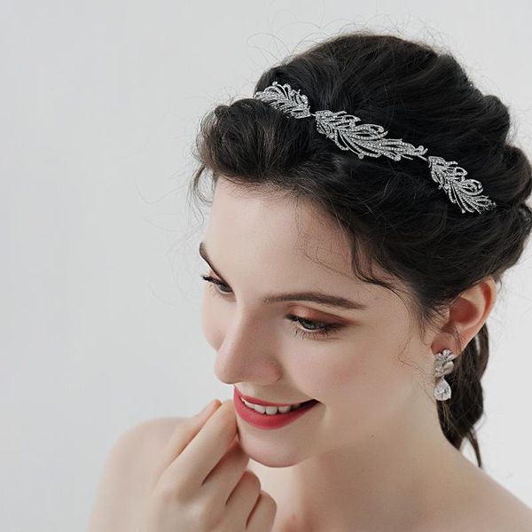 

headpieces trendy bride headband silver color rhinestone crystal tiara wedding crown princess jewelry hair