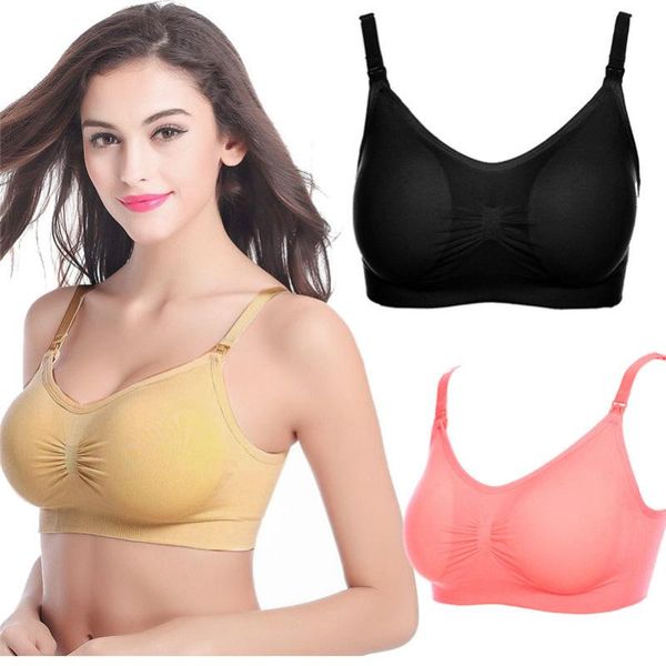 

maternity intimates klv underwear for pregnant women 2021 selling fashion bra breastfeeding nursing bras, White