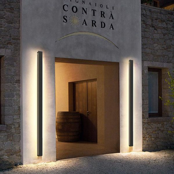 

outdoor wall lamps waterproof led long strip lamp aluminum ip65 garden porch light exterior front door line