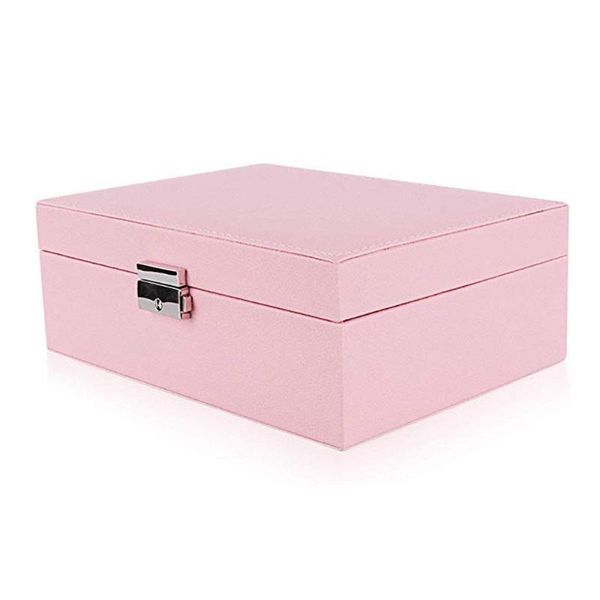 

bathroom storage & organization exquisite jewelry box women leather packaging necklace rings earrings bracelet organizer display gift boxes