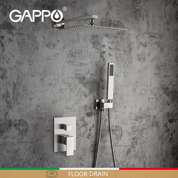 

gappo black shower faucet brass bathroom and cold water mixer bathtub waterfall system concealed mounted sets