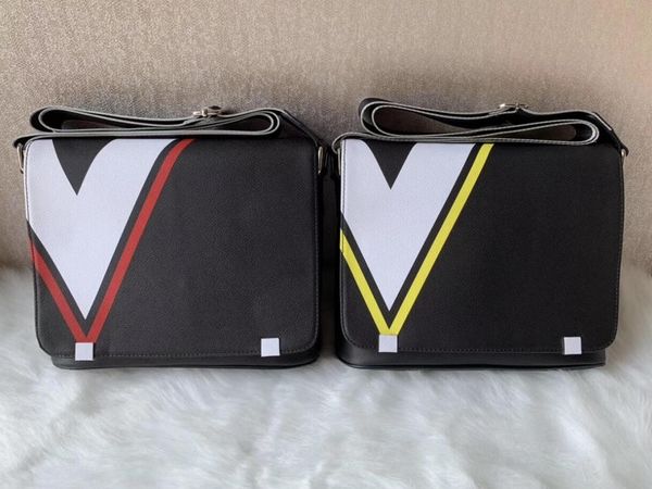 

2021 briefcase designer men shoulder leather lap30cm handbag genuine bag brand messenger black bag eupll, Red;black