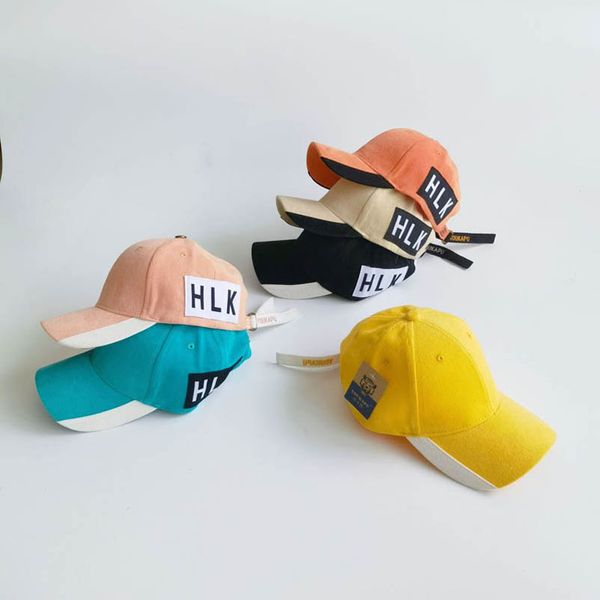 

children peaked caps kids hats boys girls baseball hat childrens accessories embroidery letter spring autumn casual 4-12 years old b7503, Yellow