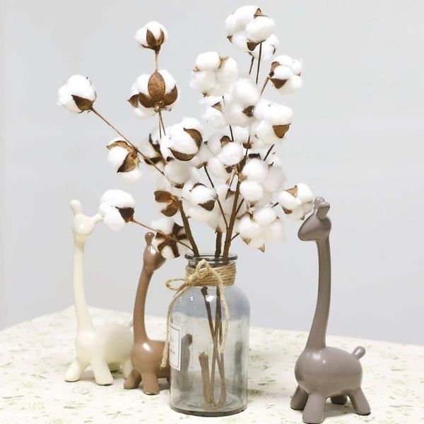 

naturally dried cotton stems farmhouse artificial flower filler floral decor artificial flowers garden decoration home decor