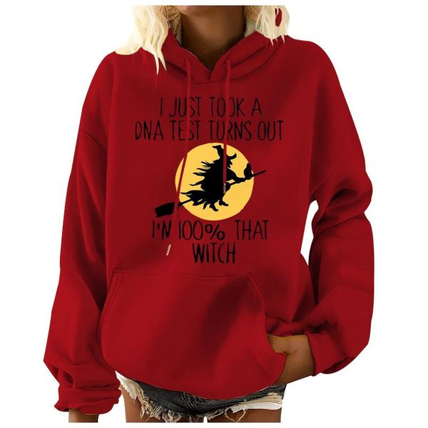 

women's hoodies & sweatshirts harajuku women drawstring hoodie fashion halloween print pullover sudaderas female casual long sleeve co, Black