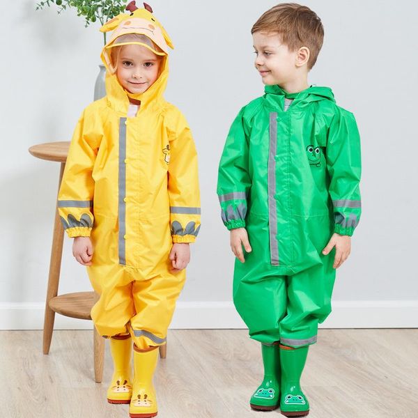 

raincoats cute animal baby jumpsuits rain coat waterproof polyester raincoat children windproof poncho for kindergarten student
