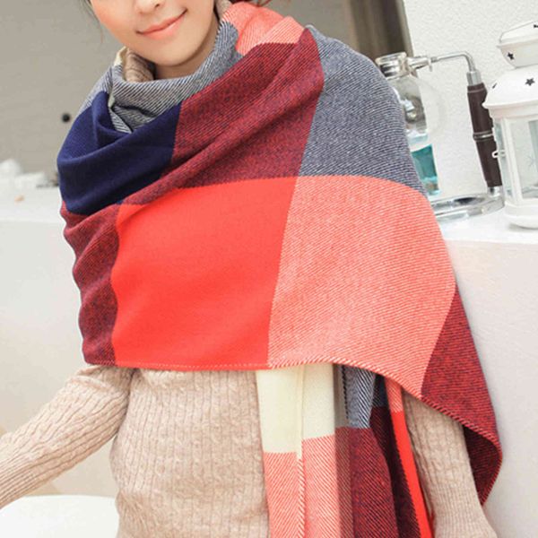 

fashion autumn and winter new female british bagh bristled wool shawl dual-use thick couple scarf, Blue;gray