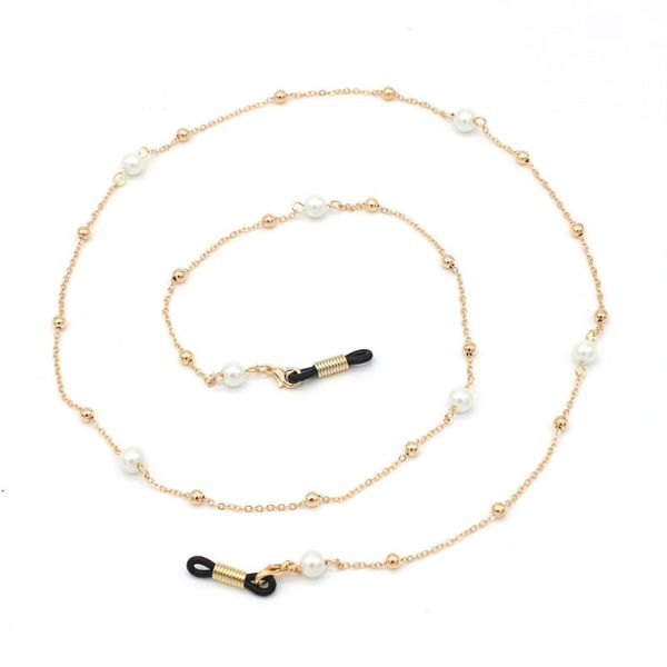 

other fashion accessories womens sunglasses chain strap glasses gold color chains pearl cord holder neck su03, Silver
