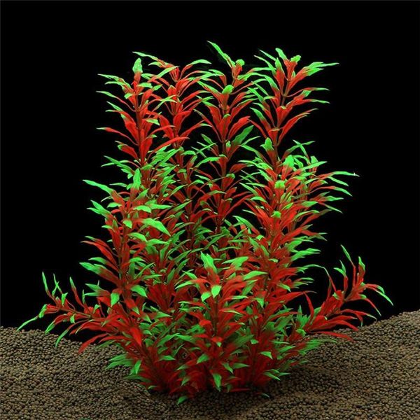 

large aquarium plant artificial plastic fish tank decorated with decorations