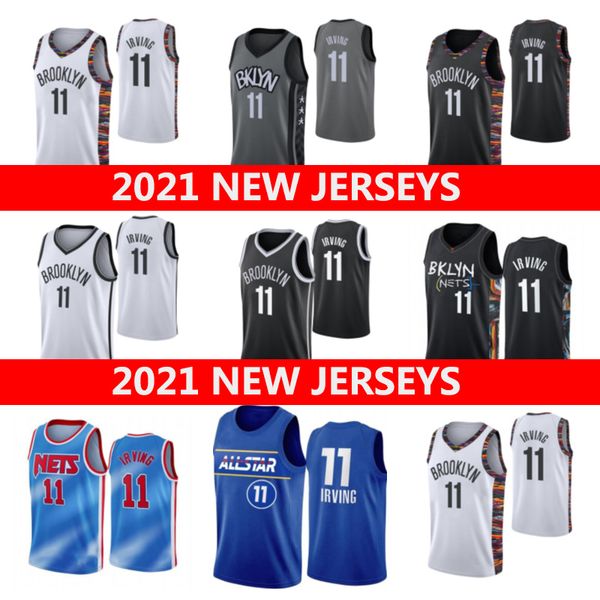 

2021 basketball jerseys 11 kyrie irving, Black;red
