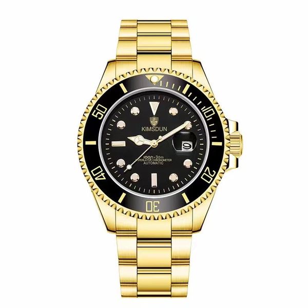 

cqeb cqeb master design automatic mechanical men's watch luxury fashion 40mm dial 316 steel strap folding buckle sapphire glass star bu, Slivery;golden