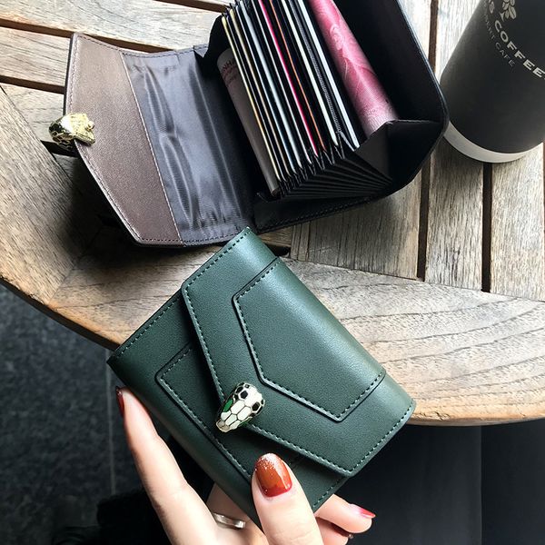 

wallet real pickup bag women's multi card position large capacity ultra-thin clip korean version simple and small certificate 2021 fash, Red;black