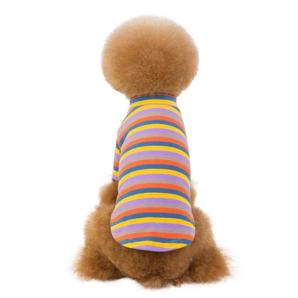

dog apparel coat winter colorful knitting costume clothes shirts small medium dogs fashionable striped sweater 2021
