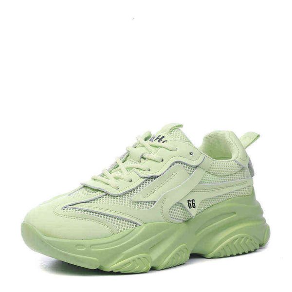 

2021 spring and summer new ins tide brand mesh daddy shoes thick bottom breathable leisure sports travel women