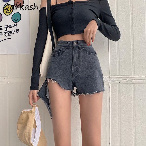 

women's shorts vintage women bf harajuku retro tassel design high waist teens streetwear college trouser denim pocket all-match, White;black