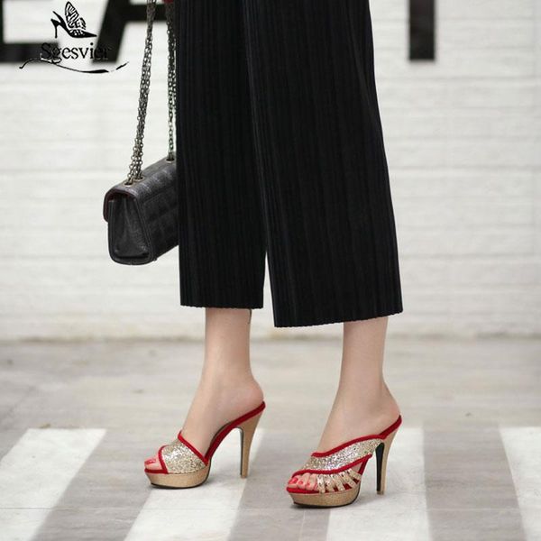 

women sandals summer shining shoes thin high heel open toe 2021 plus size 32-46 black female footwear ox376
