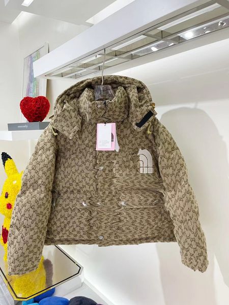 

luxury men fashion down coat winter mens jackets long sleeve letter printed with hooded women clothing parkas, Black