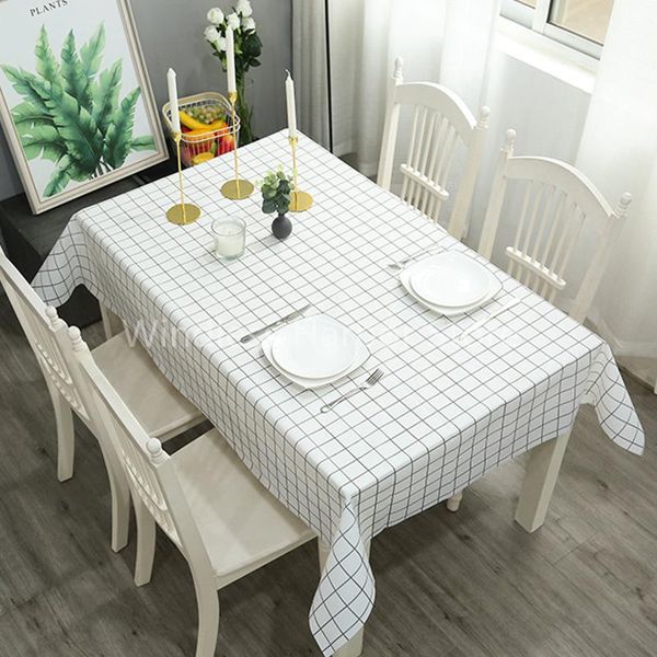 

table cloth pevc plastic waterproof and tarpaulin checked birthday party household removable washable rectangular tablecloth