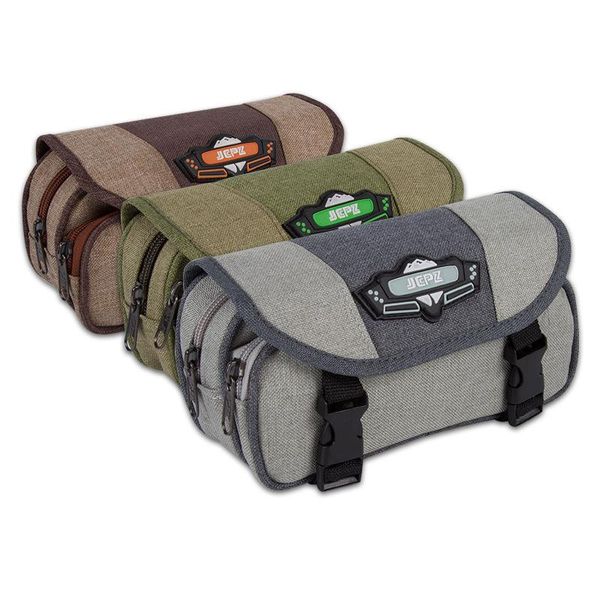 

camouflage canvas pencil case school stationery storage bag for boys cases large capacity pen double-layer bags