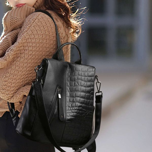 

korean women's backpack high capacity schoolbag versatile fashion security bag