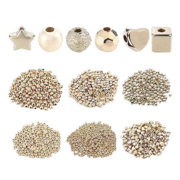 

other 1300pcs spacer loose beads diy jewelry making bead necklace accessory golden