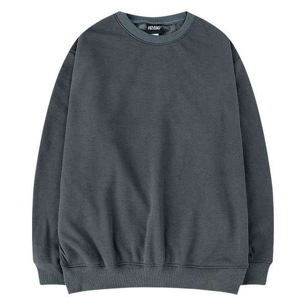 

men's sweater autumn oversize simple hsome versatile long sleeve men's and women's bf loose large fat pullover, Black