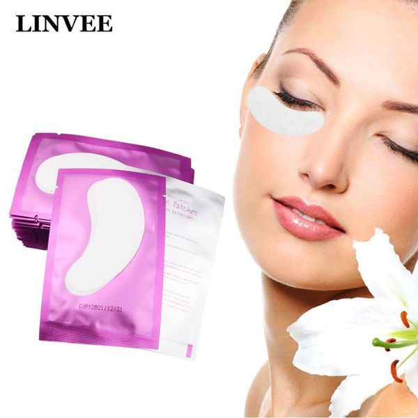 

25/50/100 pairs patches for eye lash extension under gel pads makeup grafted stickers isolate lower eyelashes protective pad1