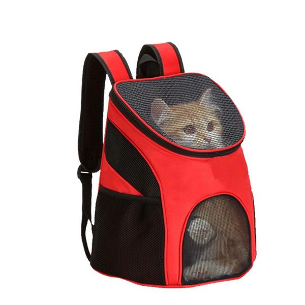 

dog car seat covers portable outdoor cat pet double shoulder mesh bag breathable nylon backpack adjustable foldable convenient