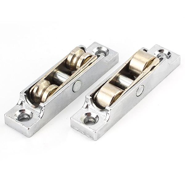 

4pcs zinc alloy flat/concave double wheel balance adjustment angle slide doors window pulley u-type ball bearing other door hardware