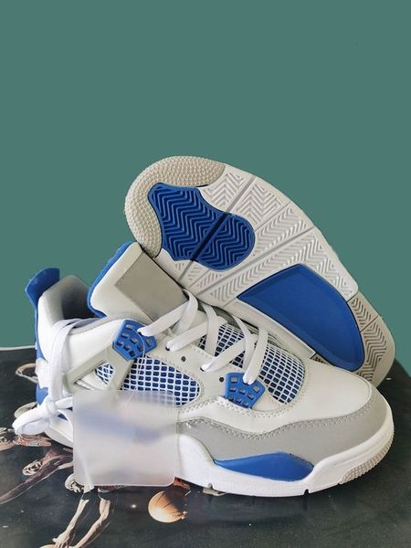

4 og military blue white neutral grey men basketball shoes 4s sports sneaker mens trainers with