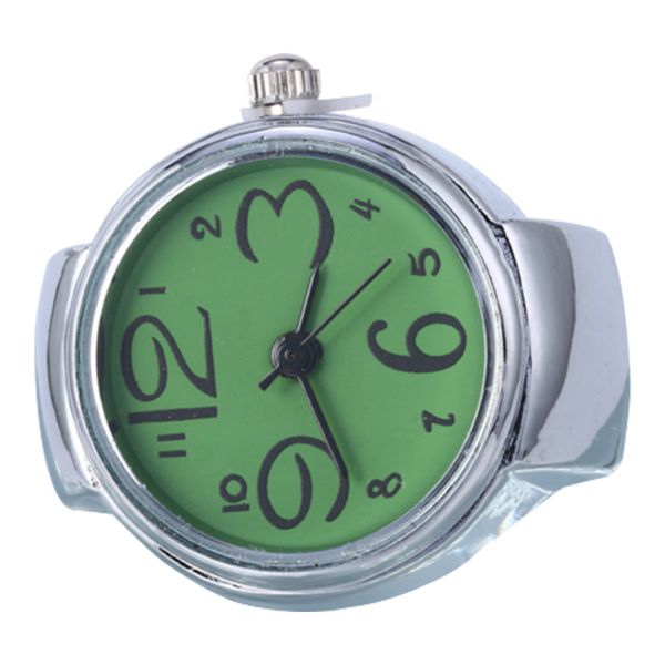 

watches women/girl sleek steel round dial elastic quartz watch finger ring female mini gift student w05, Silver