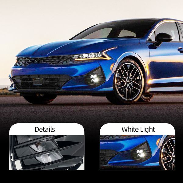 

1 pair led fog lamp daytime running lights for kia optima k5 2020 2021 drl front fog light cover