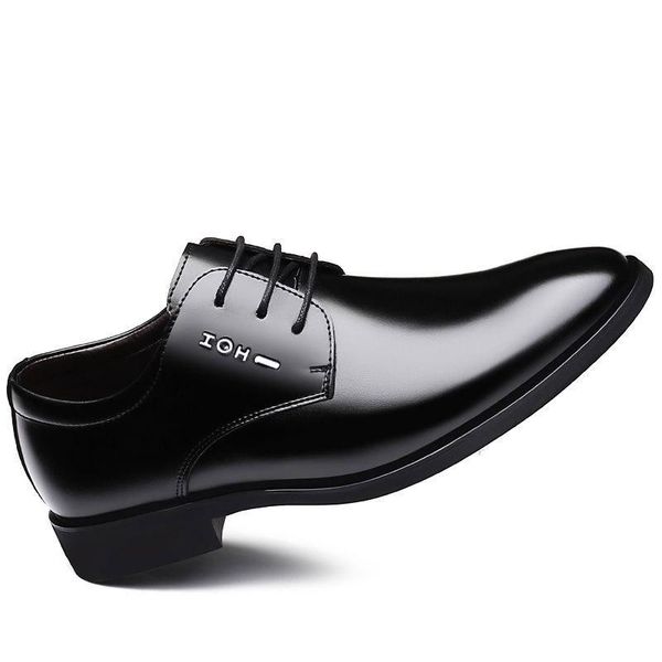 

dress shoes mazefeng classic business men fashion elegant formal wedding slip on office oxford for 2021, Black