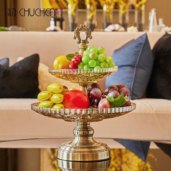 

european-style living room dining table double-layer fruit tray coffee table decoration tv cabinet wine cabinet creation