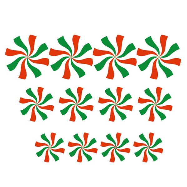 

wall stickers 12pcs sticker candy round shape self-adhesive floor decals window christmas wallpaper party supplies