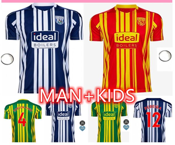 

20-21 home ivanovic soccer jersey 20/21 oliver burke pereira livermore phillips callum robinson men kids kit football shirt thailand, Black;yellow