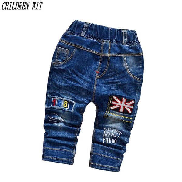 

jeans children wit boys pants for spring fall fashion children's denim trousers kids 2-6 year girls, Blue
