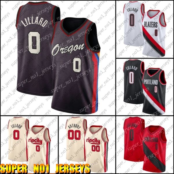 

damian lillard basketball jersey 2021 city statement version red black, Black;red