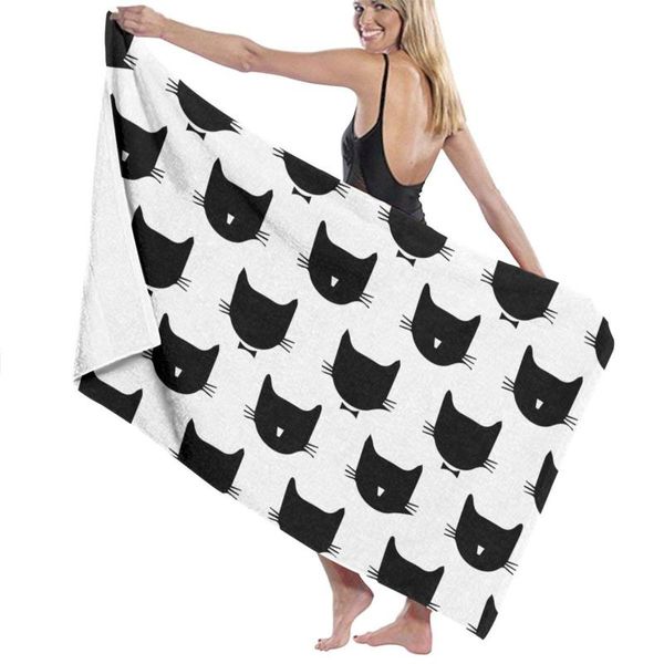 

towel microfiber large lightweight bathroom sheet suction plaid cat beach blanket family el household goods 52x32