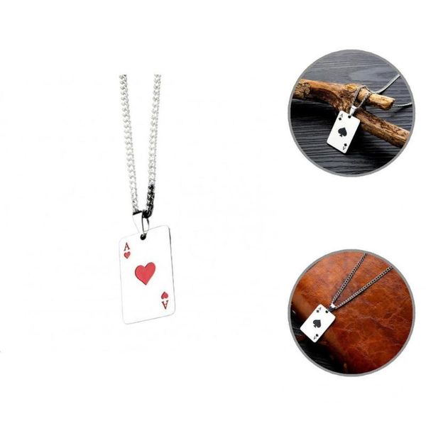 

pendant necklaces anti-rust easy wear exquisite decorative necklace titanium steel lightweight for outdoor, Silver