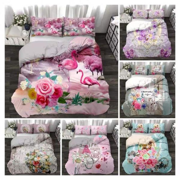 

bedding sets 3d digital printing large fashion design idyllic flower quilt cover